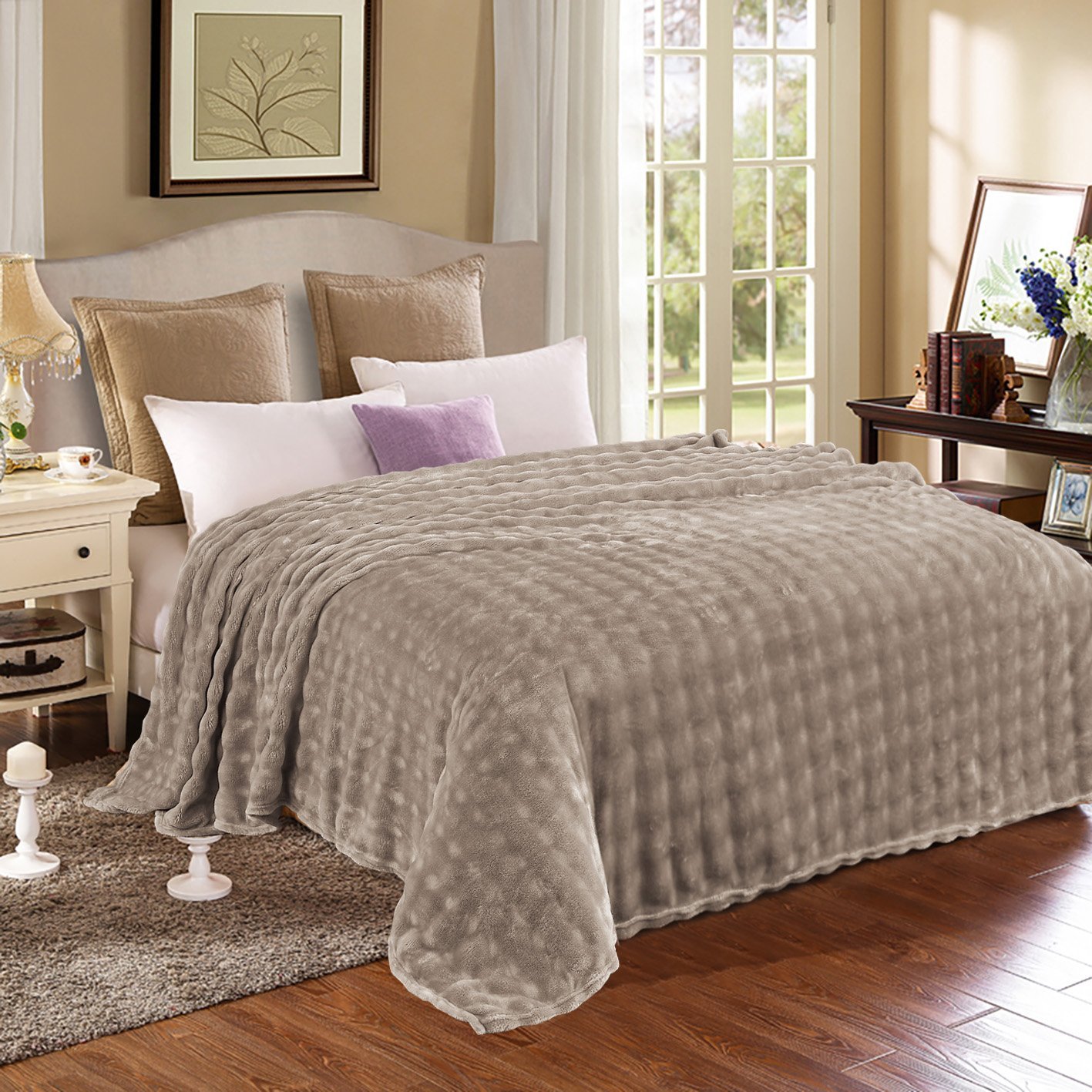 Μόκα Κουβέρτα Flannel Fleece Υπέρδιπλη 220x240cm KLZ-112