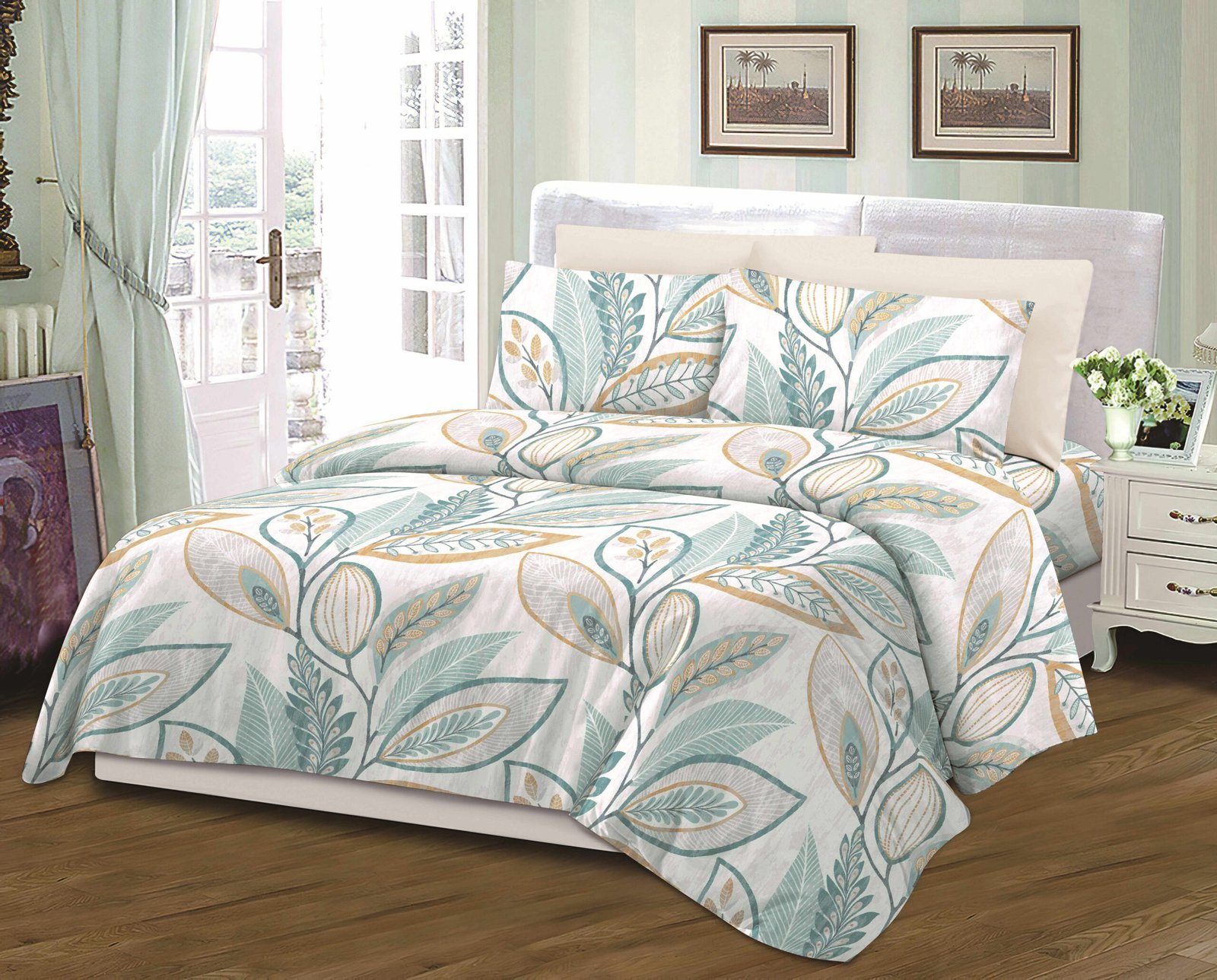 Σετ Σεντόνια με Παπλωματοθήκη Ημίδιπλα 4 Τεμαχίων KLZ-182