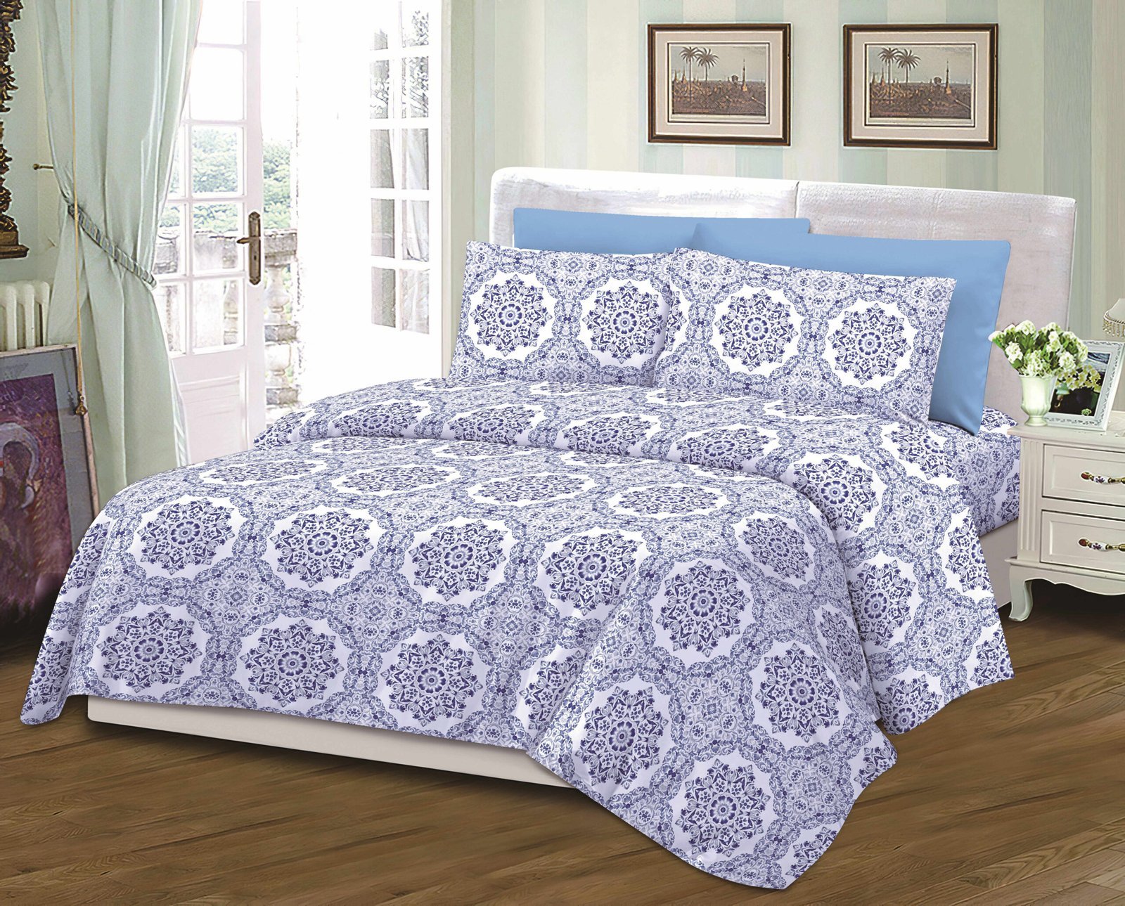 Σετ Σεντόνια με Παπλωματοθήκη Ημίδιπλα 4 Τεμαχίων KLZ-190