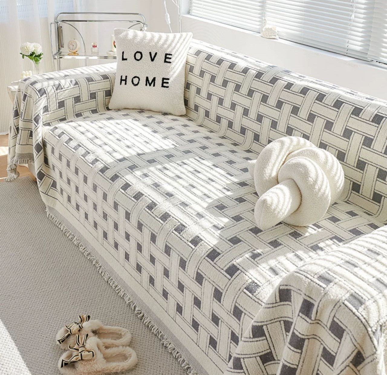 Ριχτάρι 180x320cm Γκρι Εκρού KLZ-324