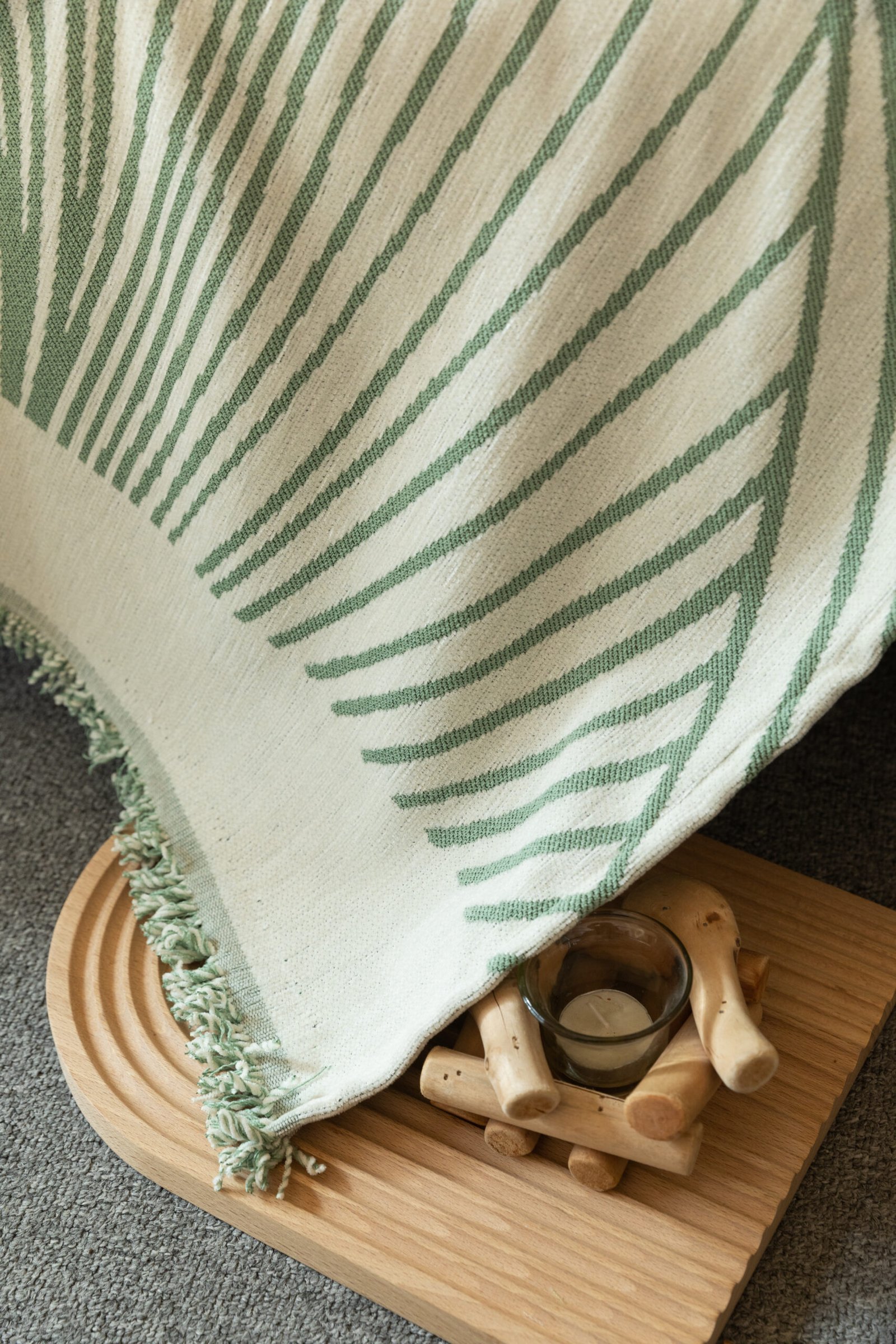 Ριχτάρι Μπεζ-Πράσινο 180x240cm KLZ-420 - Image 5