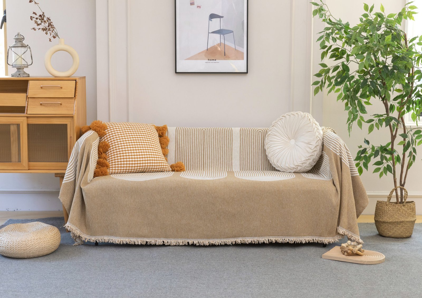 Ριχτάρι Καφέ ανοιχτό-Μπεζ 180x320cm KLZ-465