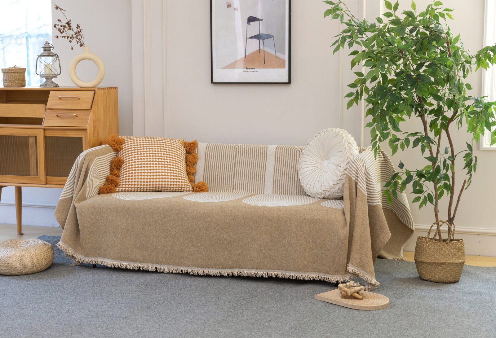 Ριχτάρι Καφέ ανοιχτό-Μπεζ 180x320cm KLZ-465 - Image 2