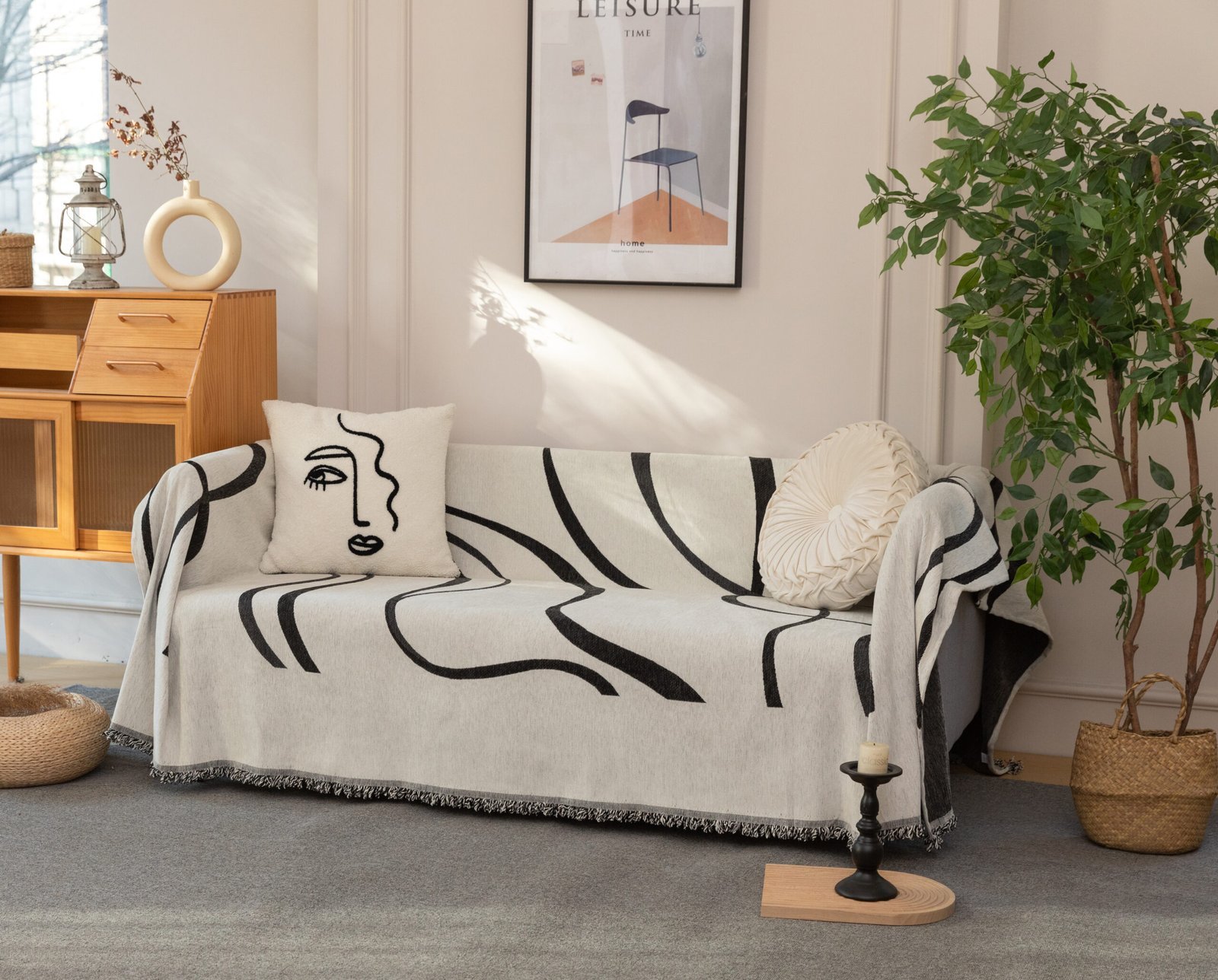 Ριχτάρι Μπεζ-Μαύρο 180x320cm KLZ-484 - Image 2