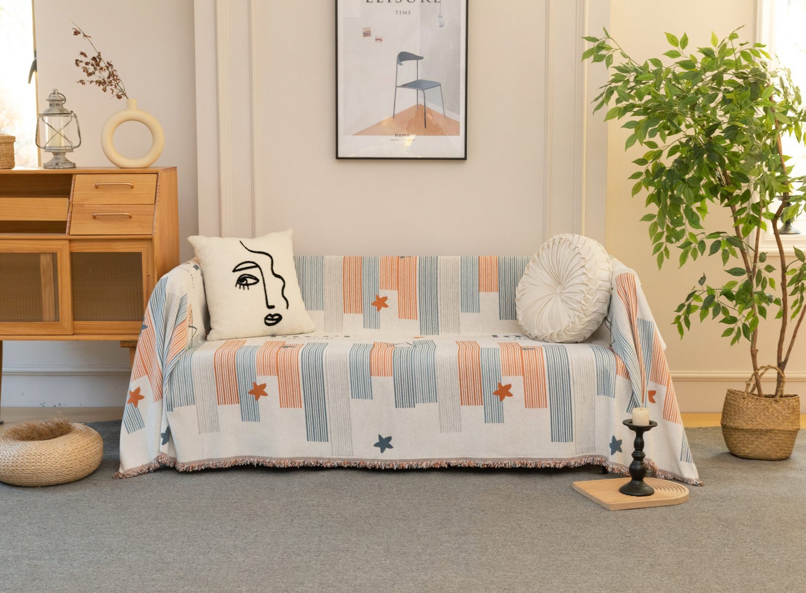 Ριχτάρι Μπεζ-Γαλάζιο 180x240cm KLZ-491