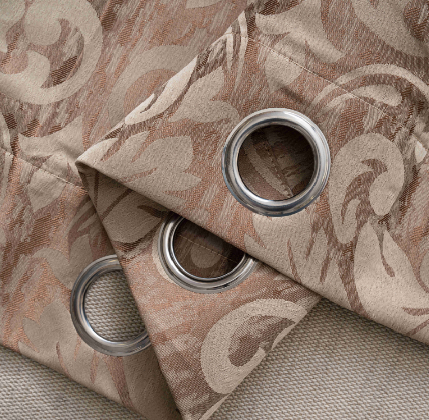 Κουρτίνα Σκίασης Σενίλ Καφέ με Κρίκο Υ260xΦ140cm KLZ-712 - Image 2