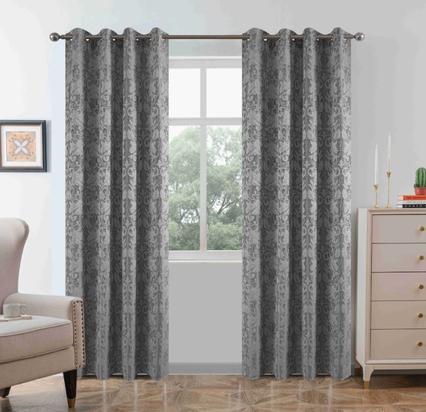 Κουρτίνα Σκίασης Σενίλ Γκρι με Κρίκο Υ260xΦ140cm KLZ-713