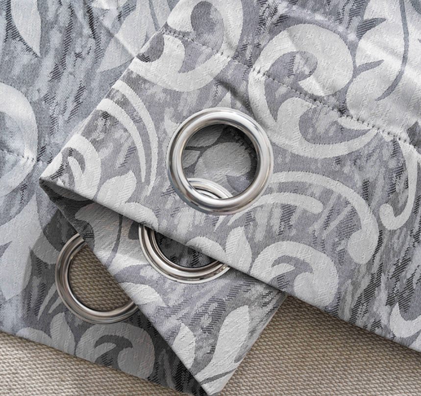 Κουρτίνα Σκίασης Σενίλ Γκρι με Κρίκο Υ260xΦ140cm KLZ-713 - Image 2