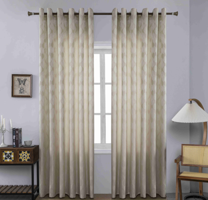 Κουρτίνα Σκίασης Χρυσό Μπεζ Με Κρίκο Υ260xΦ280cm KLZ-765