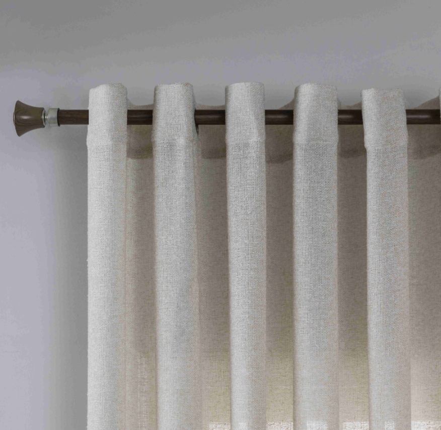 Κουρτίνα 80% Σκίασης Χοντρό Λινό Μπεζ με Κρίκο Υ275xΦ270cm KLZ-768 - Image 2