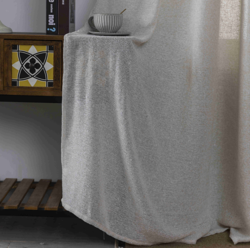 Κουρτίνα 80% Σκίασης Χοντρό Λινό Μπεζ με Κρίκο Υ275xΦ270cm KLZ-768 - Image 3