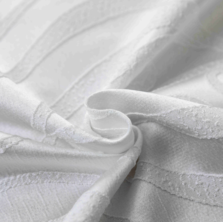 Κουρτίνα Σκίασης Ζακάρ Classic Λευκή Με Κρίκο Υ280xΦ270cm KLZ-811 - Image 5