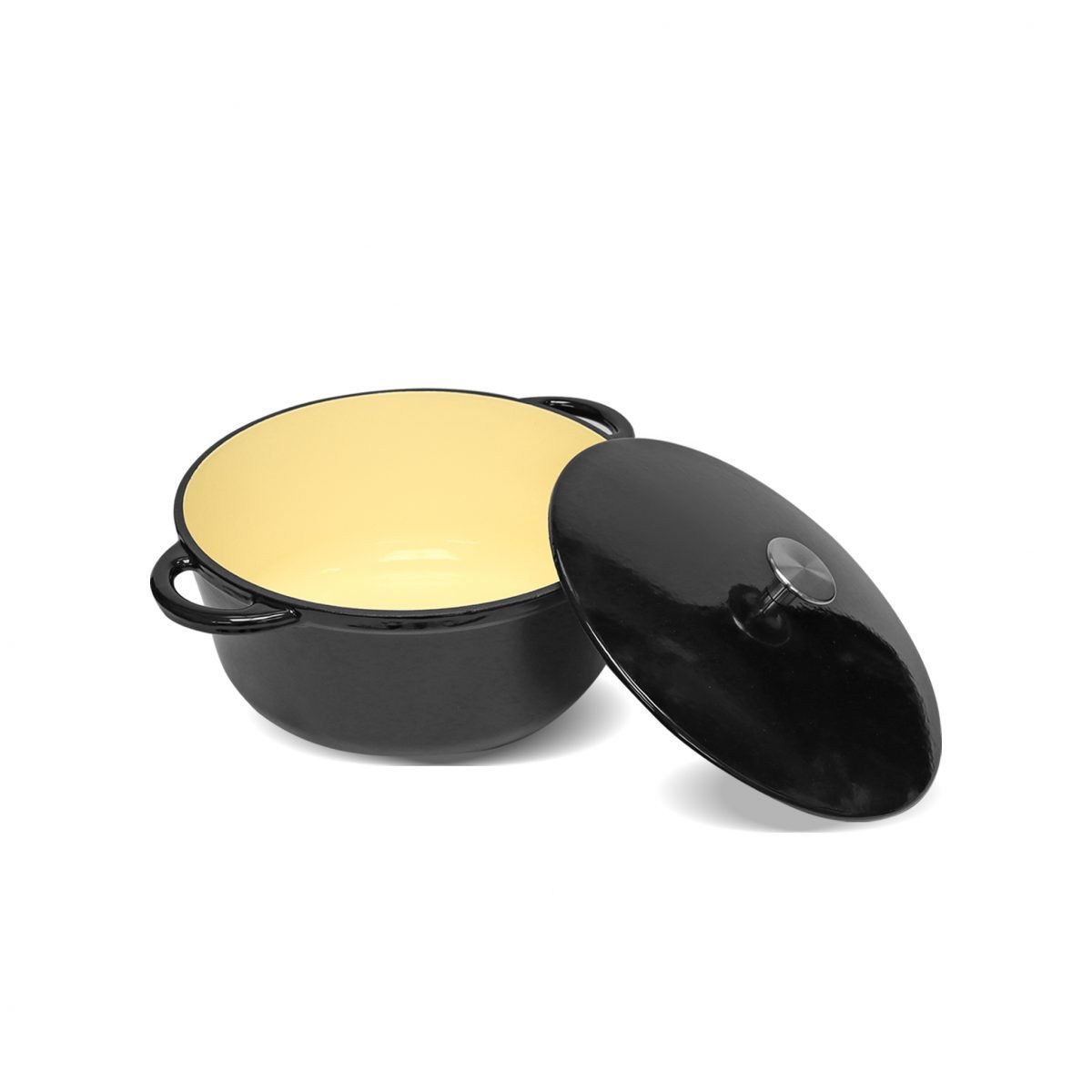 Cast iron κατσαρόλα 24 cm 3.6L μαντεμένια KLZ-1102