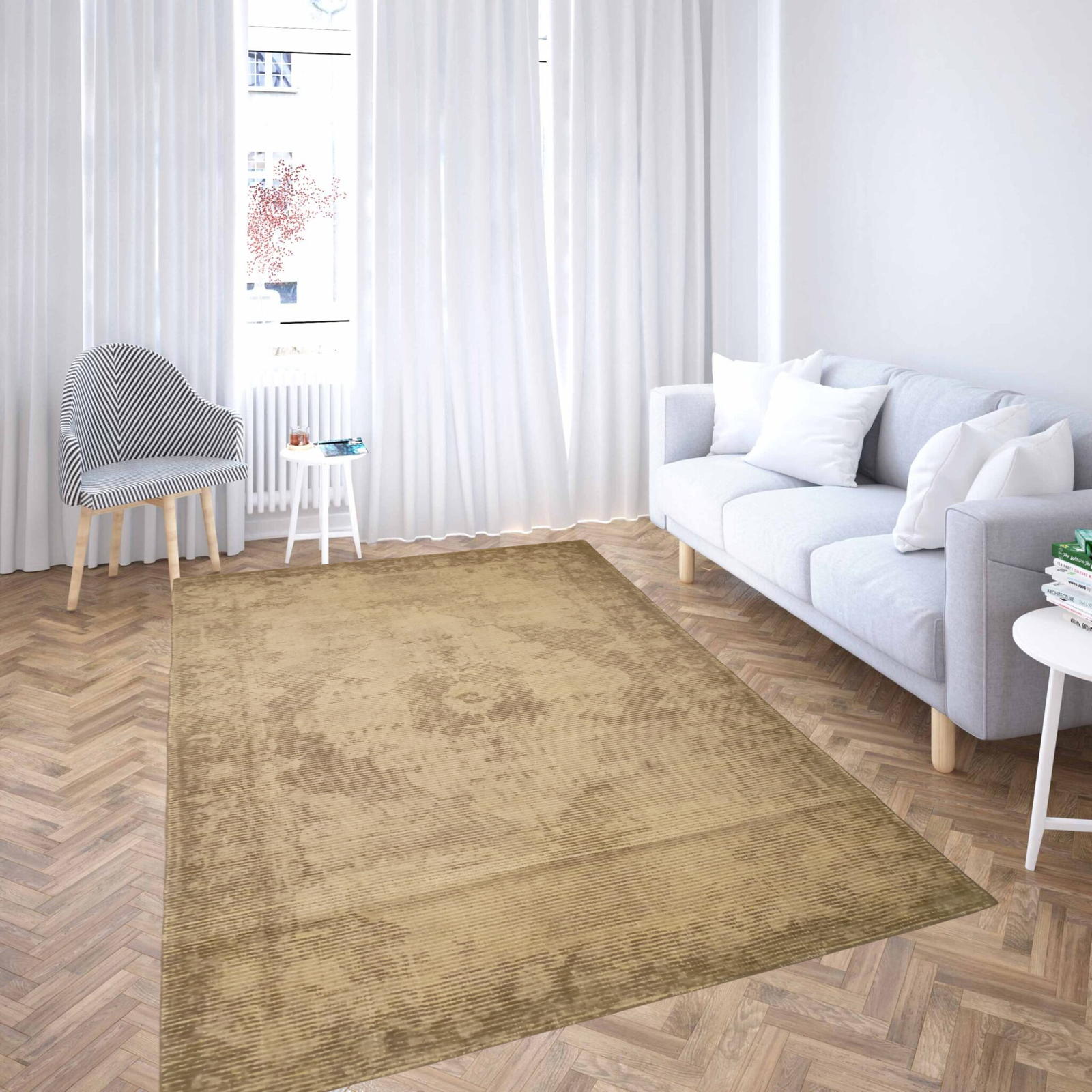 Μάλλινο χαλί Hand tufted αποχρώσεις του γκρι 09 150Χ240cm KLZ-1008