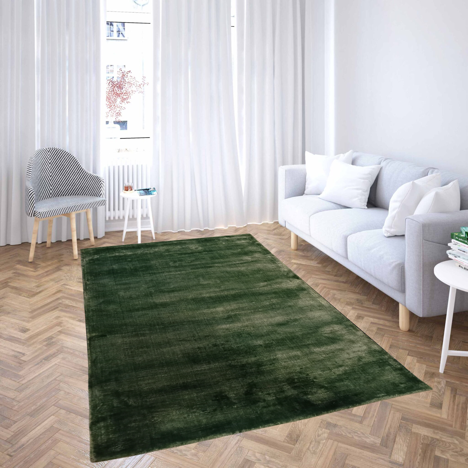 Μάλλινο χαλί Hand tufted αποχρώσεις του Πρασινου 025 150Χ240cm KLZ-1024